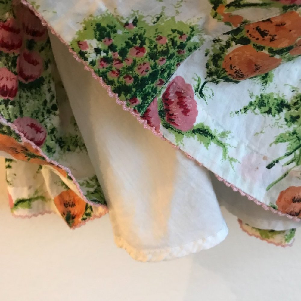 Odille Anthropologie Pleated Floral Pink and Peach Roses Spring Skirt Size 2 - Picture 5 of 6